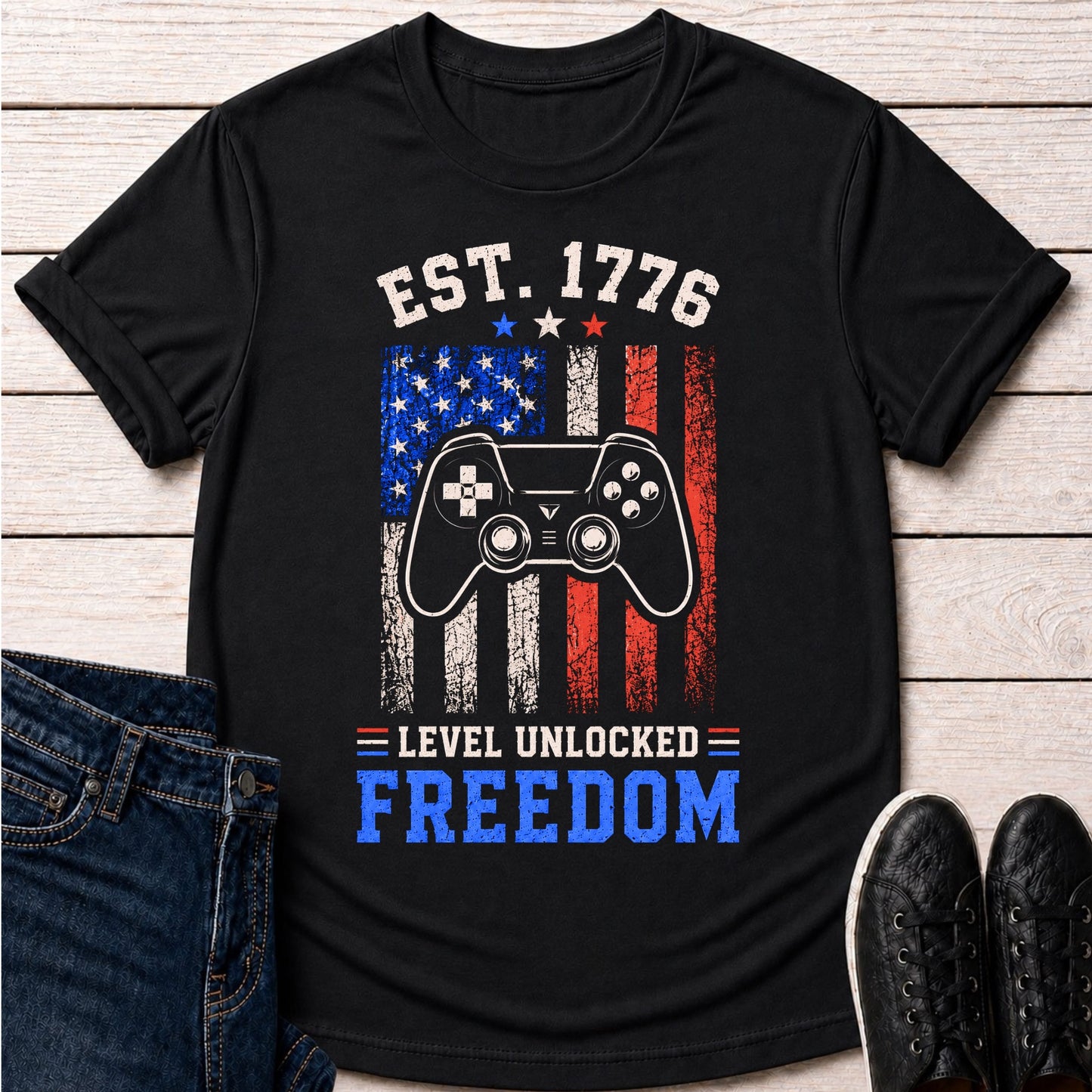 T-Shirt Black / S Level Unlocked Freedom T-shirt