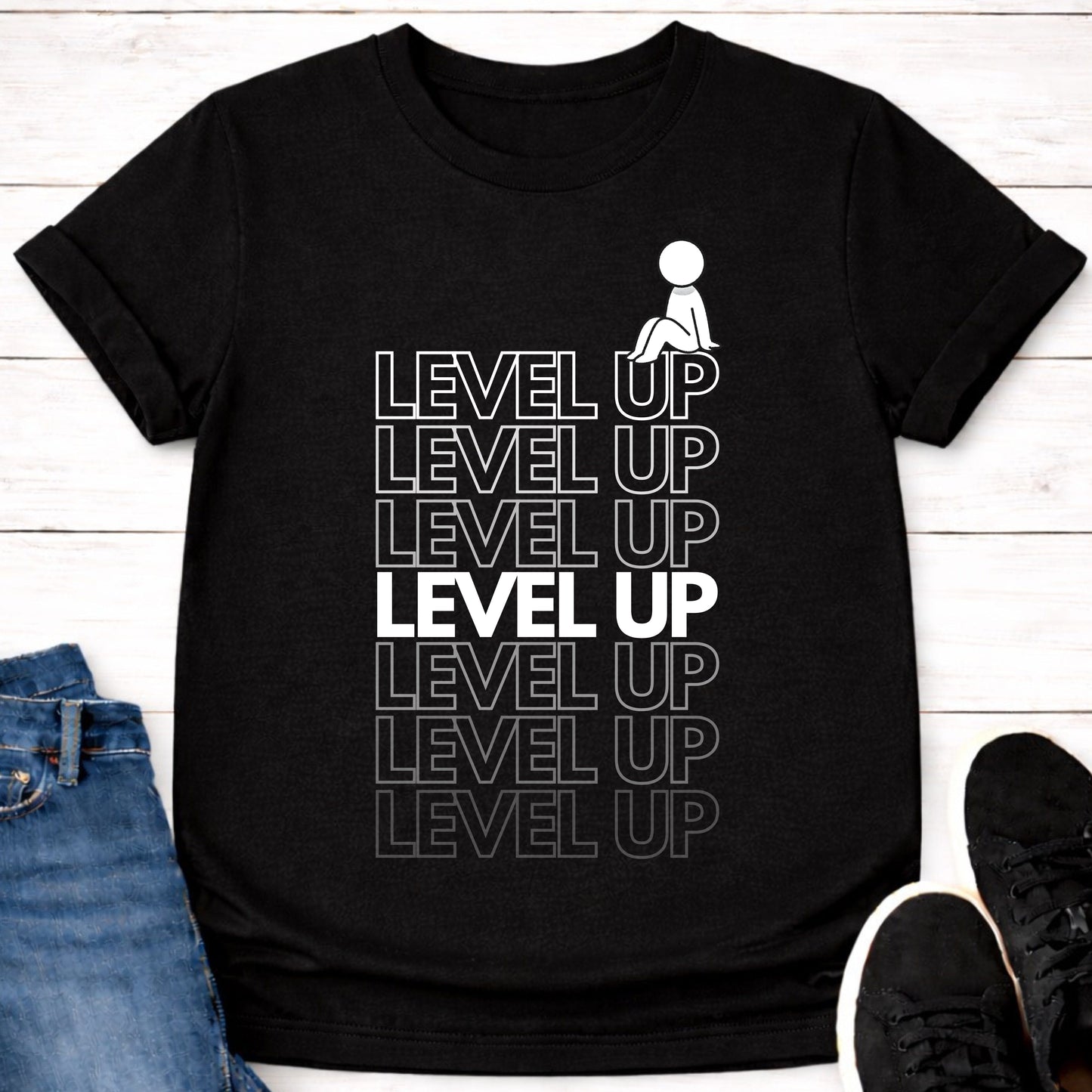 T-Shirt Black / S Level Up T-shirt