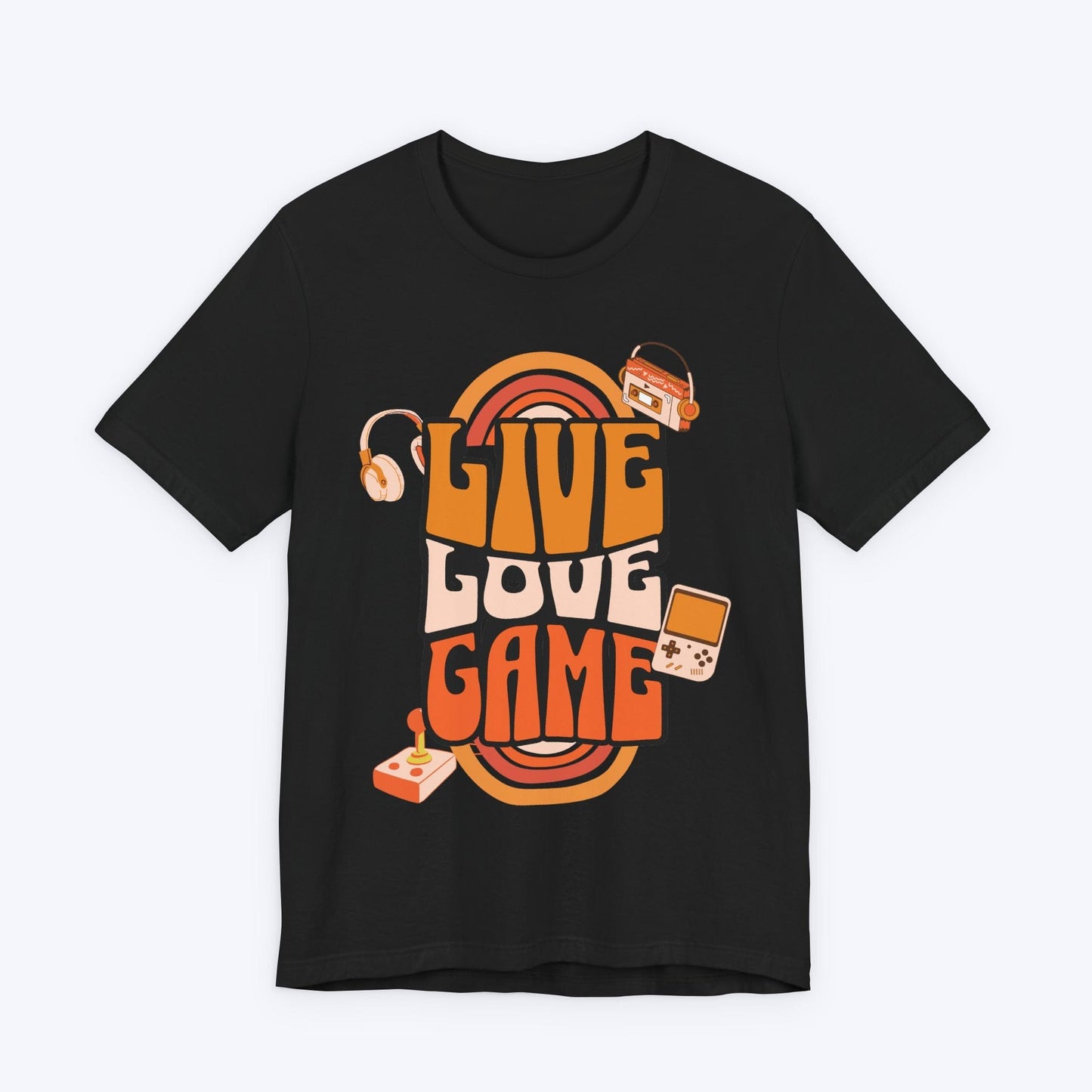 T-Shirt Black / S Live, Love, Game (Retro Edition) T-shirt