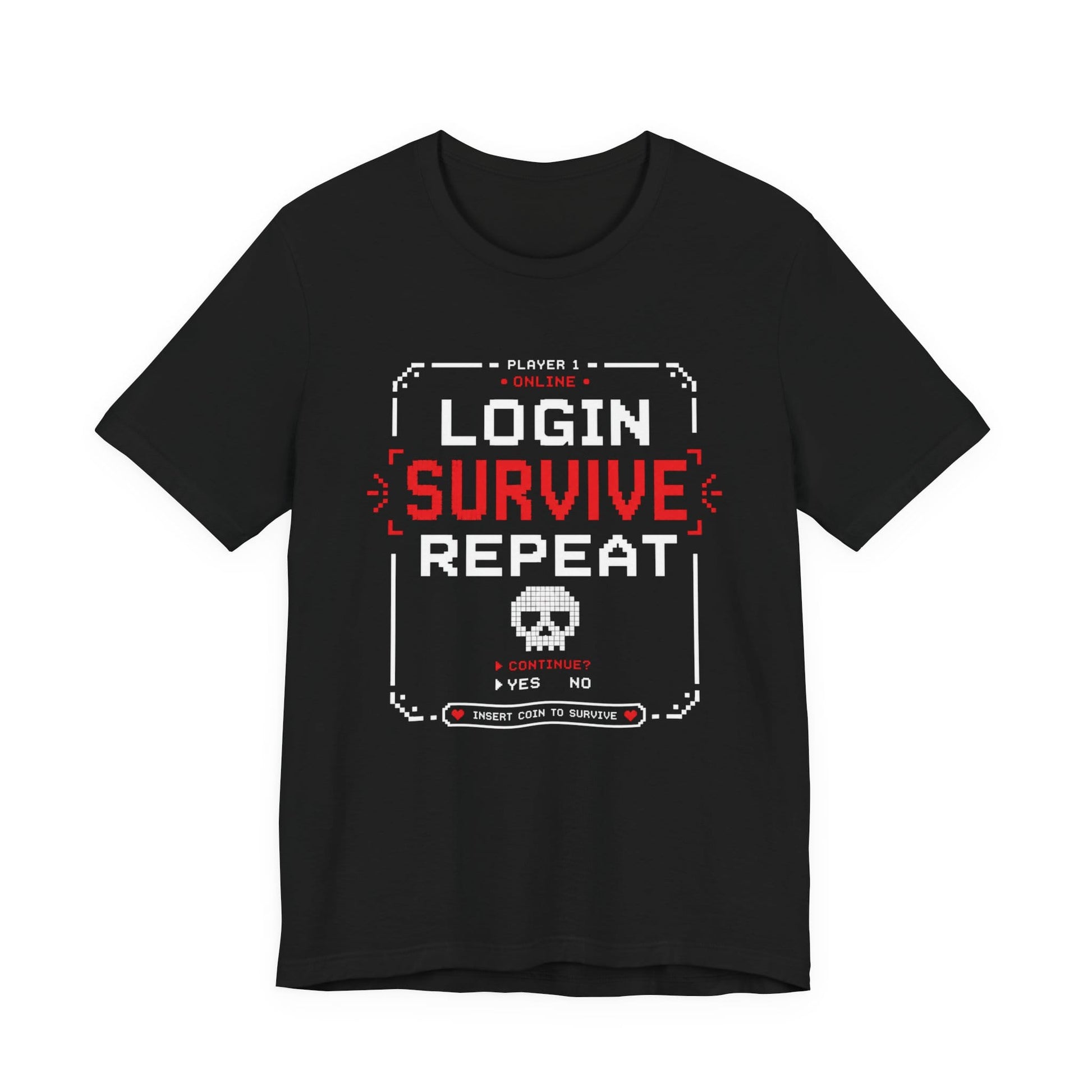 T-Shirt Black / S Login Survive Repeat T-shirt