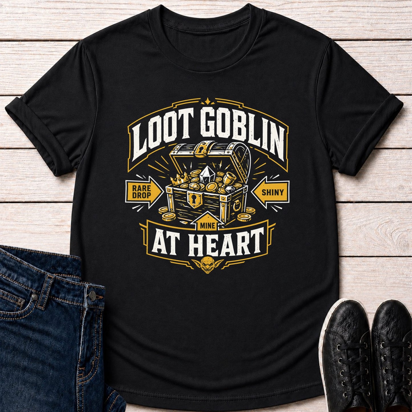 T-Shirt Black / S Loot Chest Goblin T-shirt