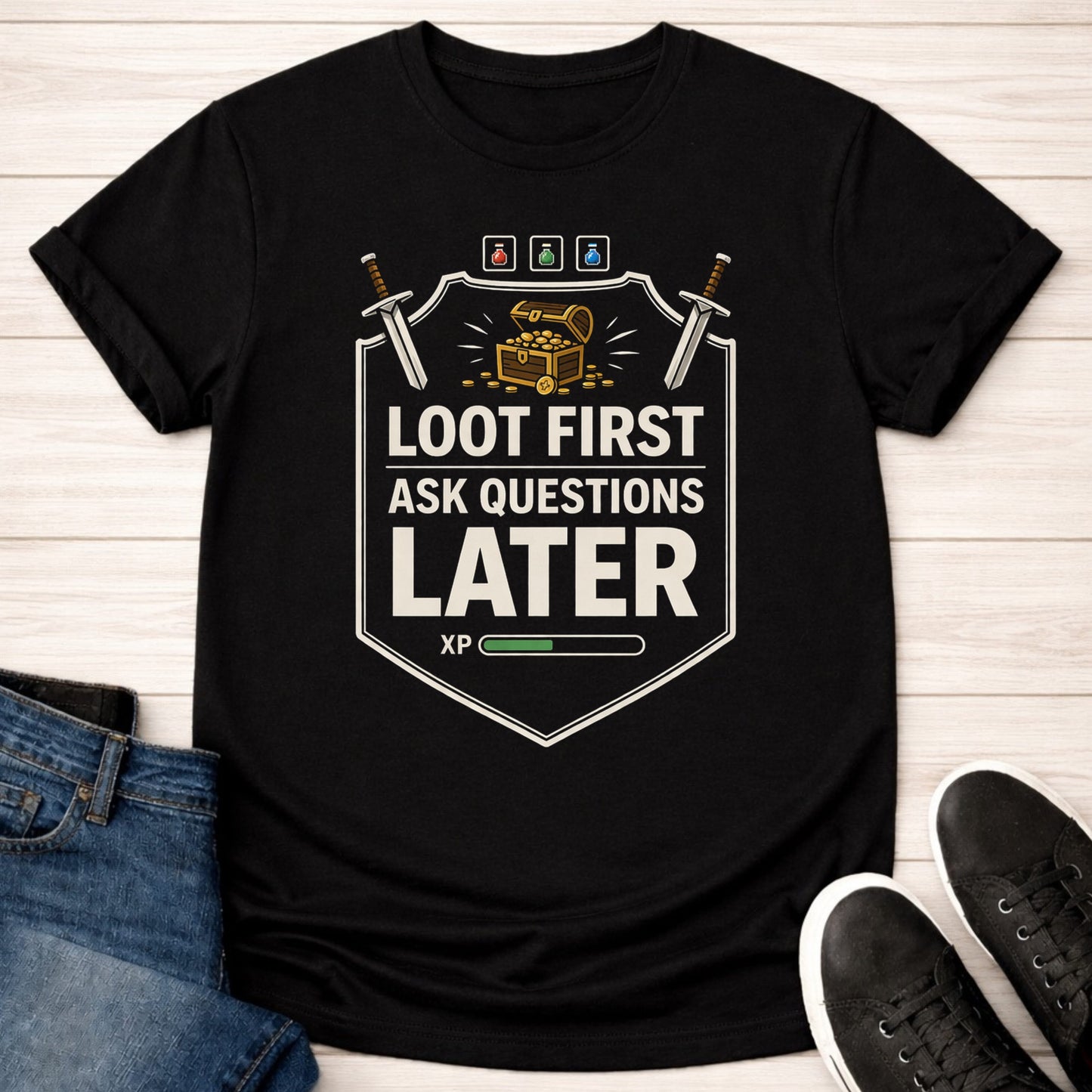 T-Shirt Black / S Loot First T-shirt