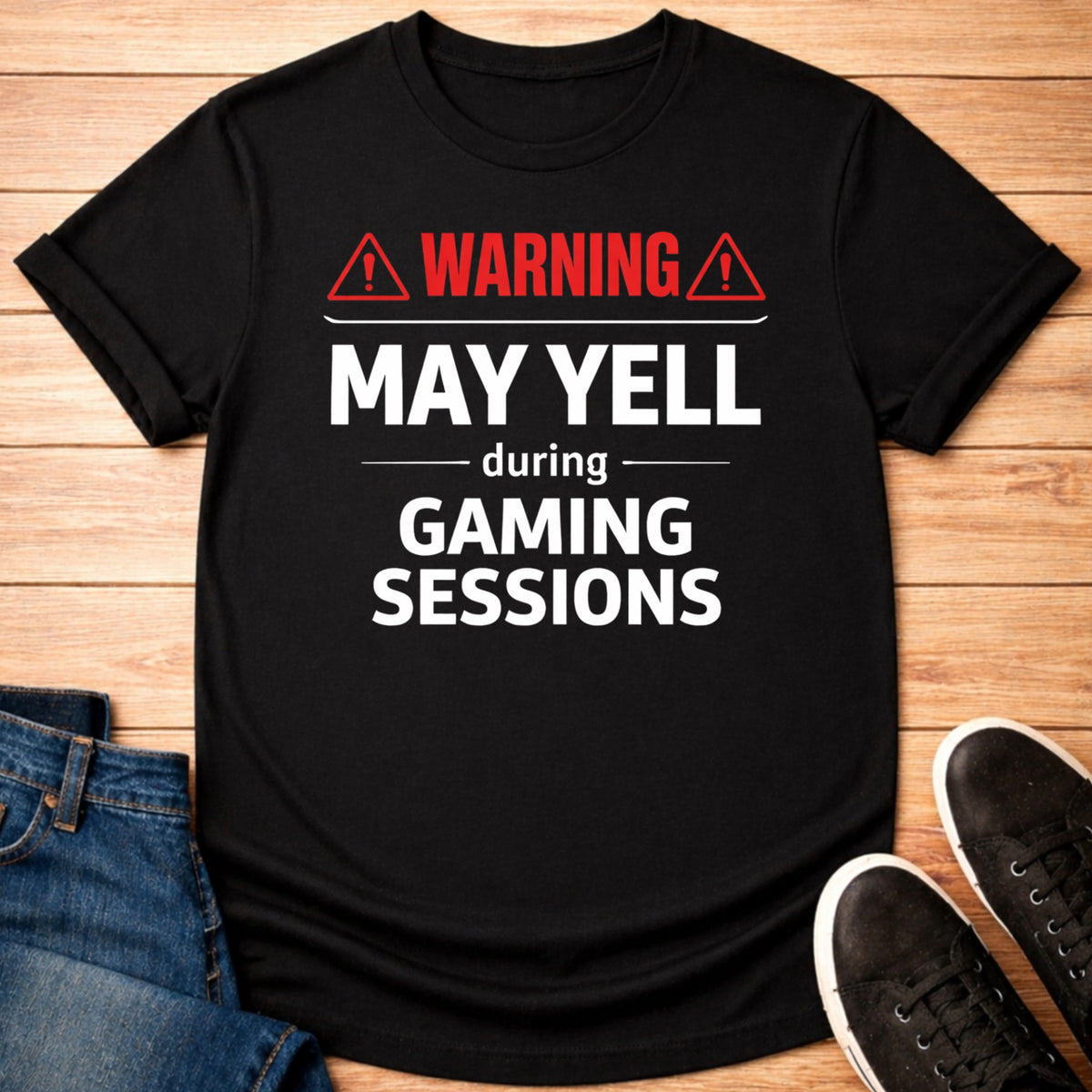 T-Shirt Black / S May Yell While Gaming T-shirt