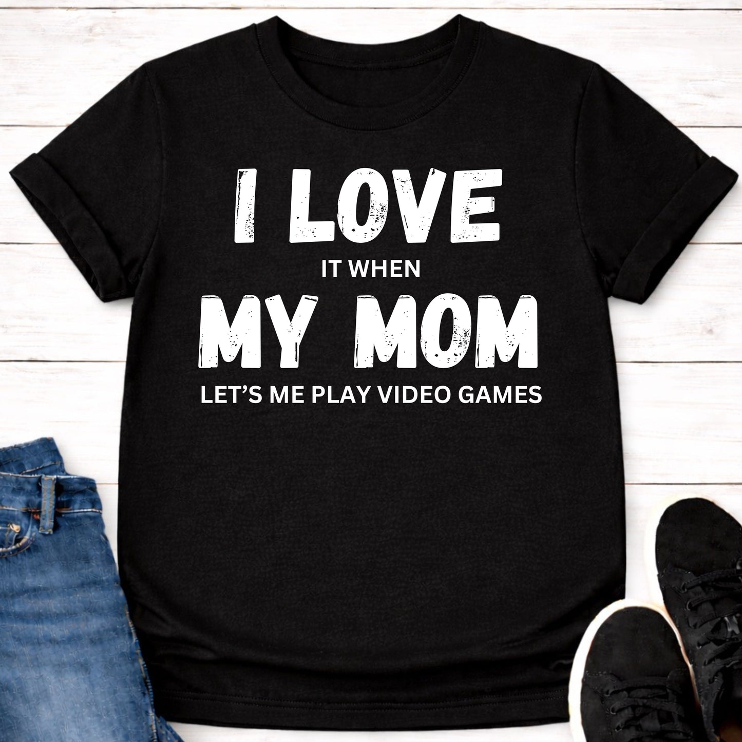 T-Shirt Black / S Mom + Gaming T-shirt