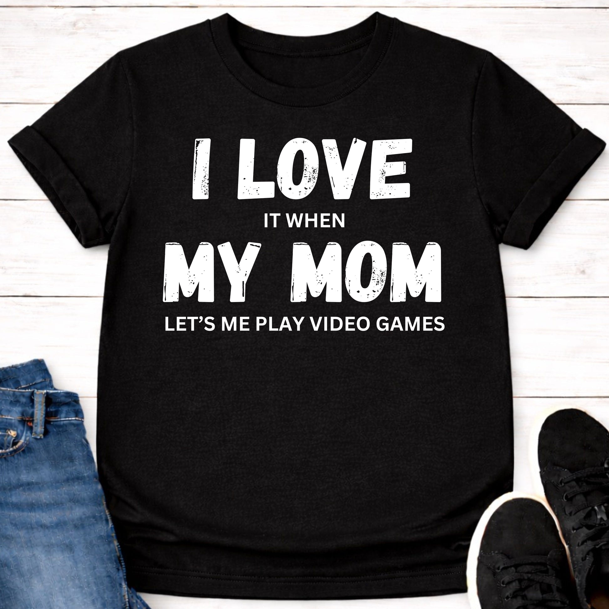T-Shirt Black / S Mom + Gaming T-shirt