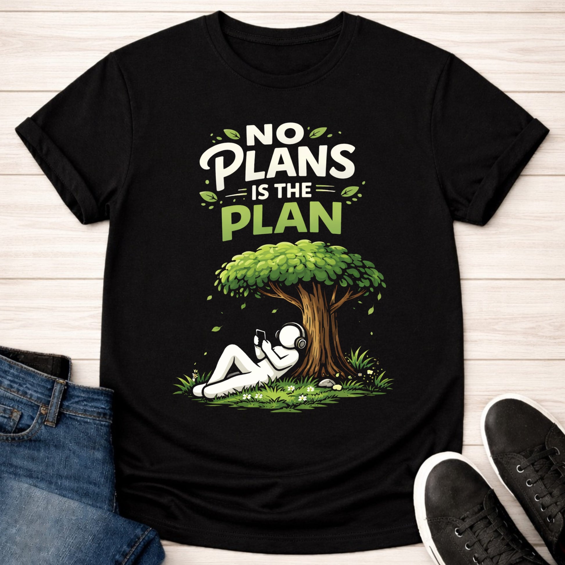 T-Shirt Black / S No Plans T-shirt