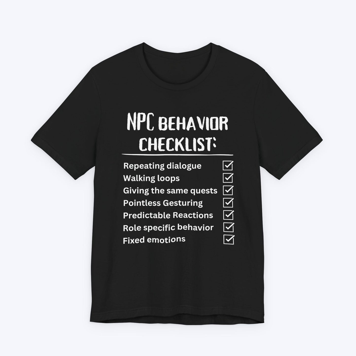 T-Shirt Black / S NPC Behavior Checklist T-shirt