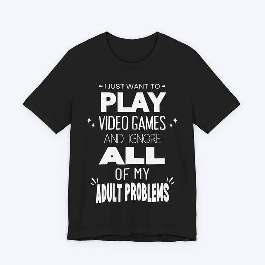 T-Shirt Black / S Pause Adulting, Play Games T-shirt