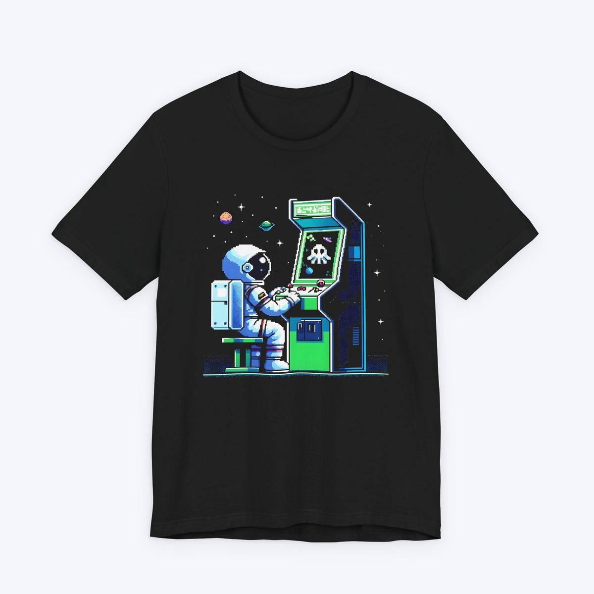 T-Shirt Black / S Pixel Bits Astronaut Adventure T-shirt