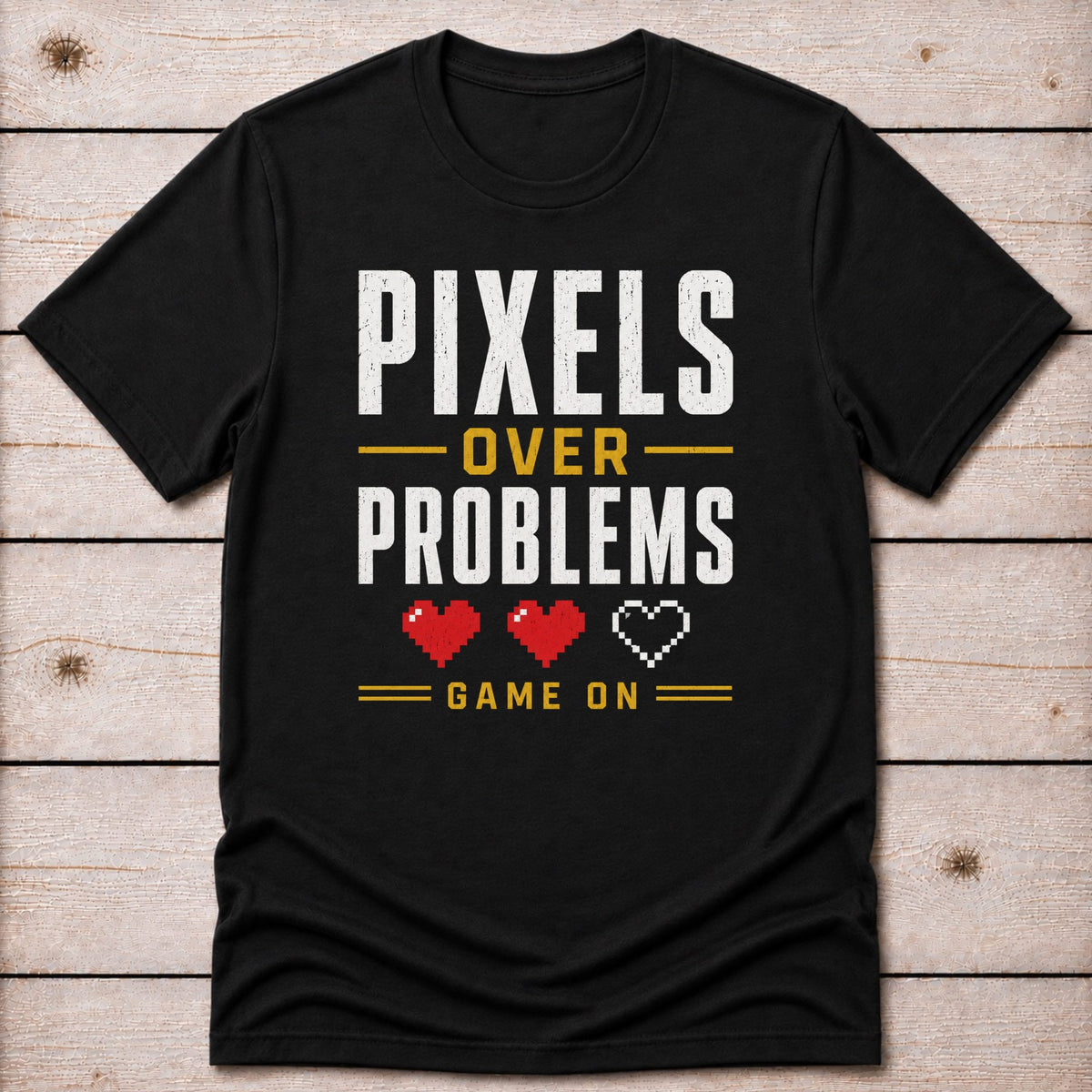 T-Shirt Black / S Pixels First T-shirt