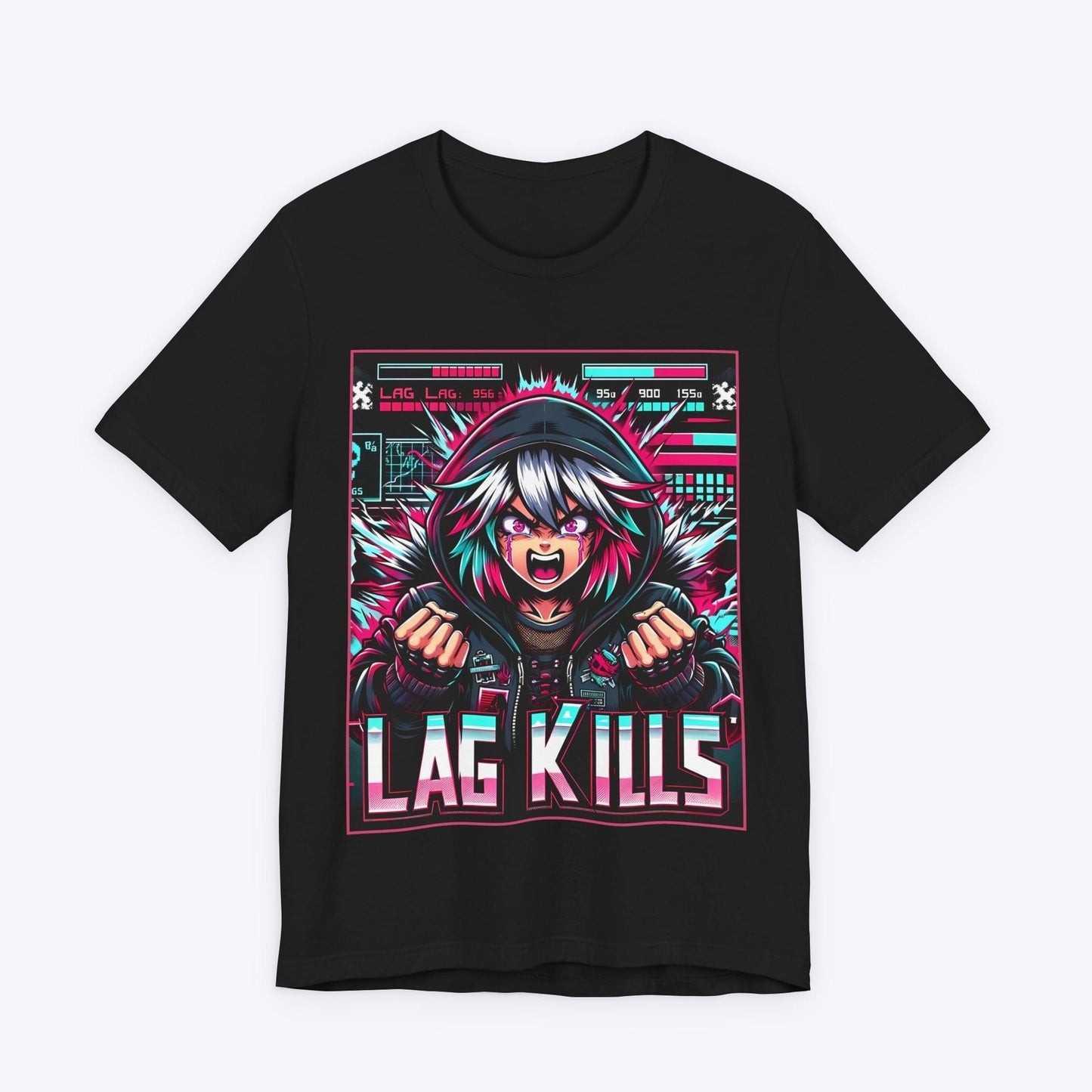T-Shirt Black / S Poster Child: Lag Kills T-shirt