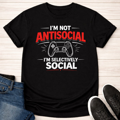 T-Shirt Black / S Selectively Social T-shirt