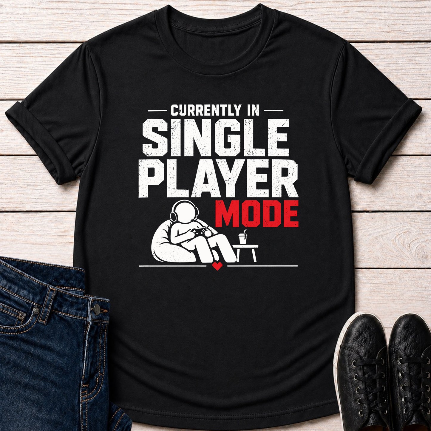 T-Shirt Black / S Single Player Mode T-shirt