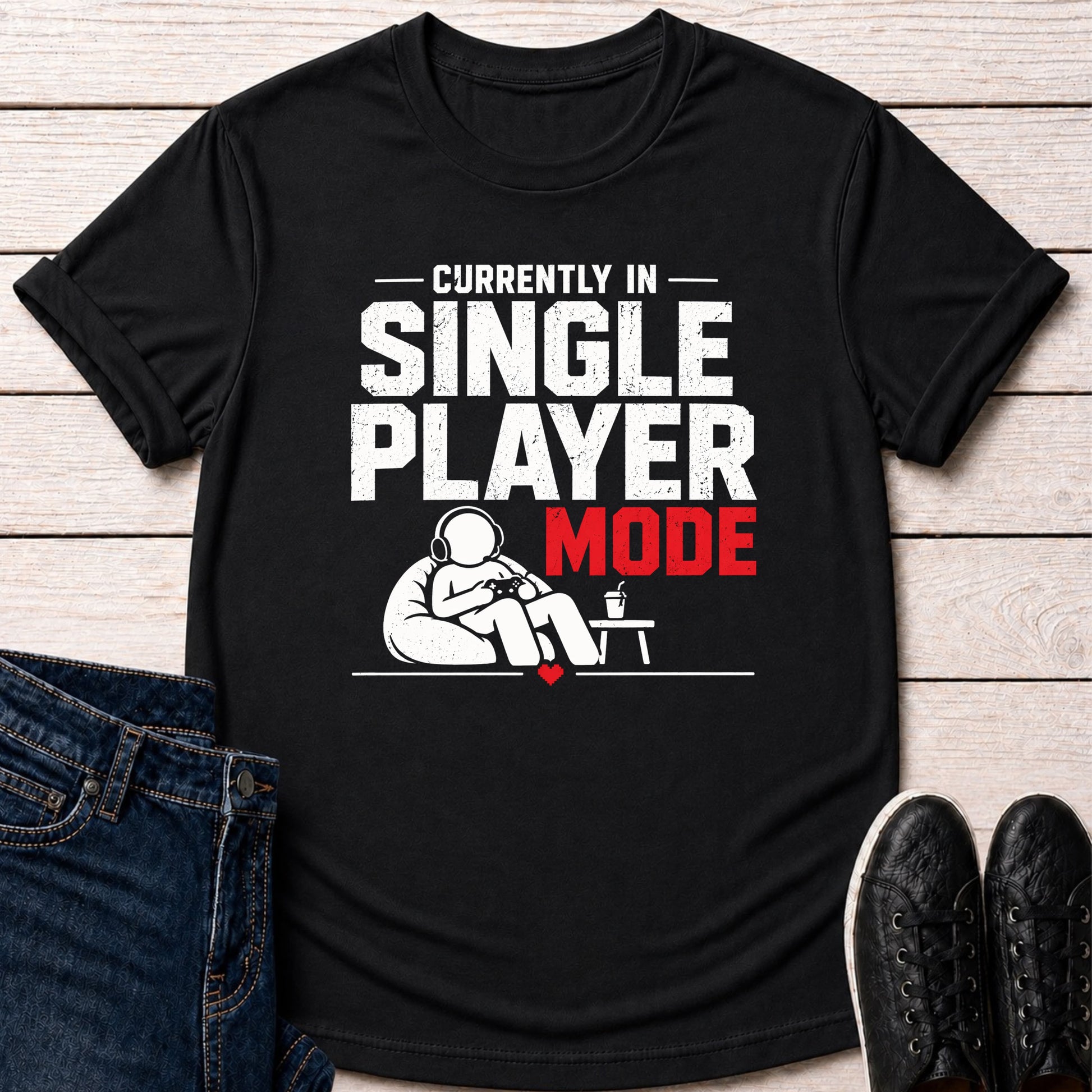 T-Shirt Black / S Single Player Mode T-shirt