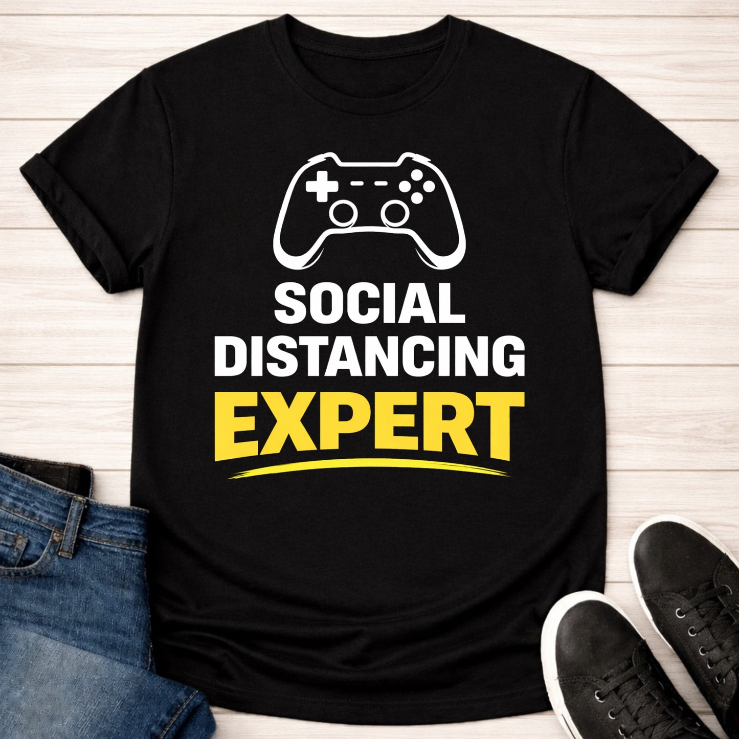 T-Shirt Black / S Social Distancing Expert T-shirt