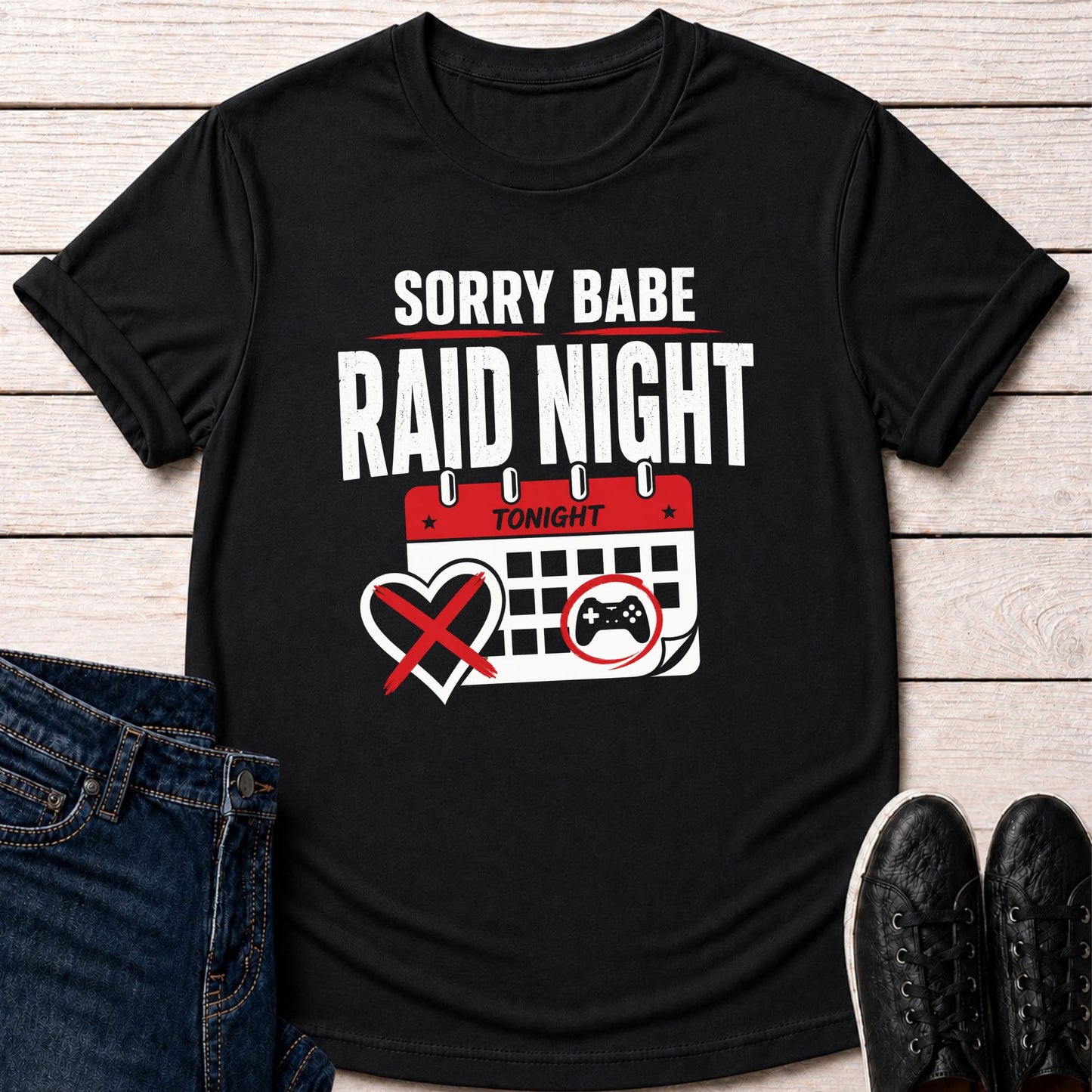 T-Shirt Black / S Sorry Babe Raid Night T-shirt