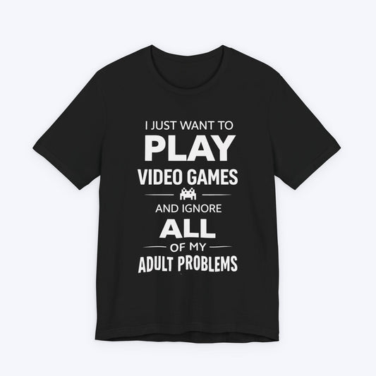 T-Shirt Black / S Video Games Over Adulting T-shirt