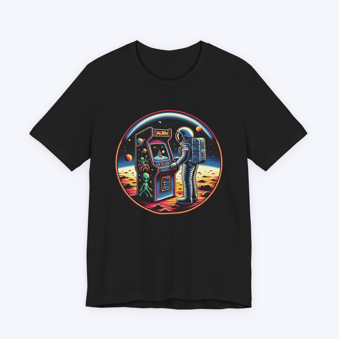 T-Shirt Black / S Visiting Mars - Astronaut Adventure T-shirt