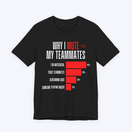 T-Shirt Black / S Why I Mute My Teammates T-shirt