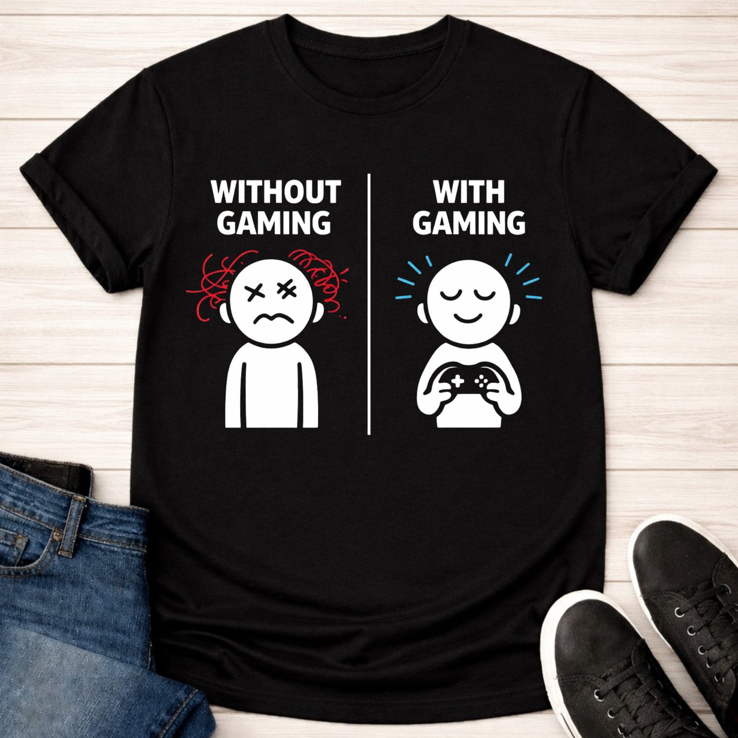 T-Shirt Black / S With Gaming Mood T-shirt