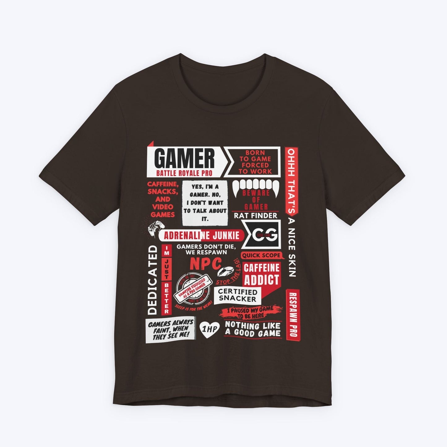 T-Shirt Brown / S Life of a Gamer (Red Edition) T-shirt