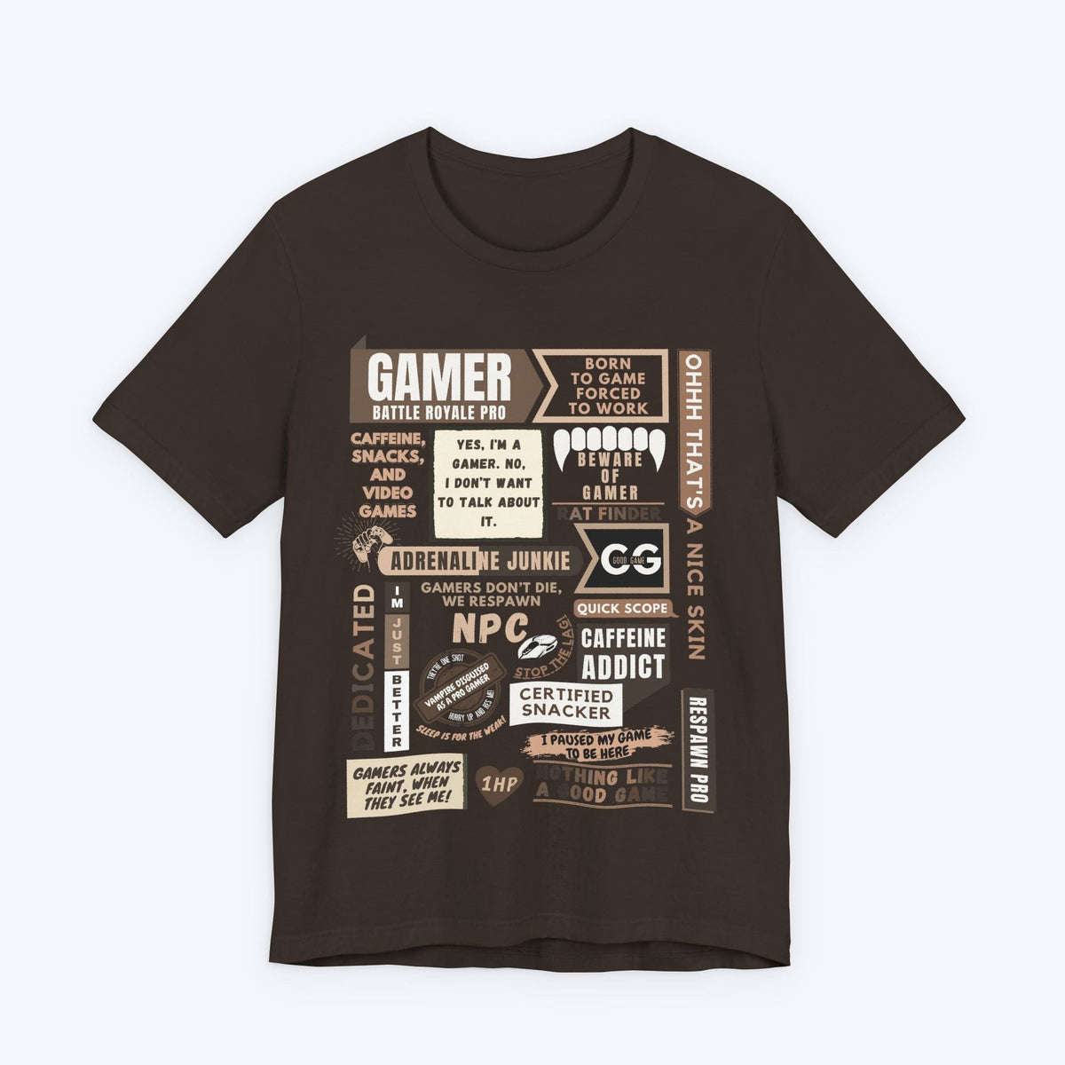 T-Shirt Brown / S Life of a Gamer T-shirt