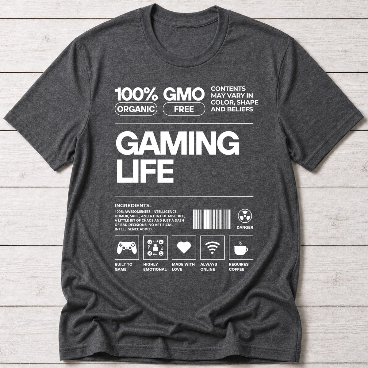 T-Shirt Dark Grey Heather / S 100% Organic T-shirt