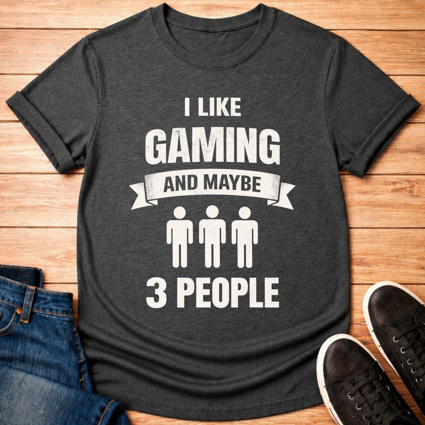 T-Shirt Dark Grey Heather / S 3 People Limit T-shirt