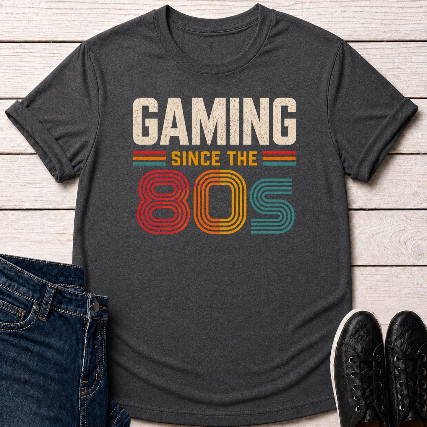 T-Shirt Dark Grey Heather / S 80s Gamer T-shirt