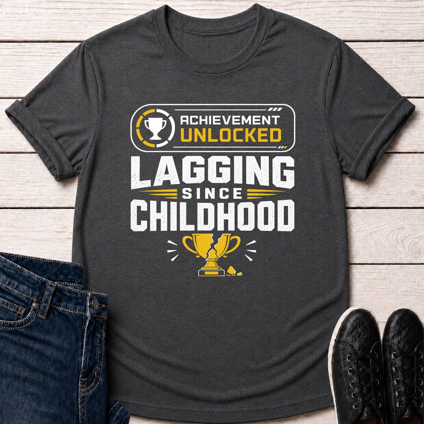 T-Shirt Dark Grey Heather / S Achievement Lagging T-shirt