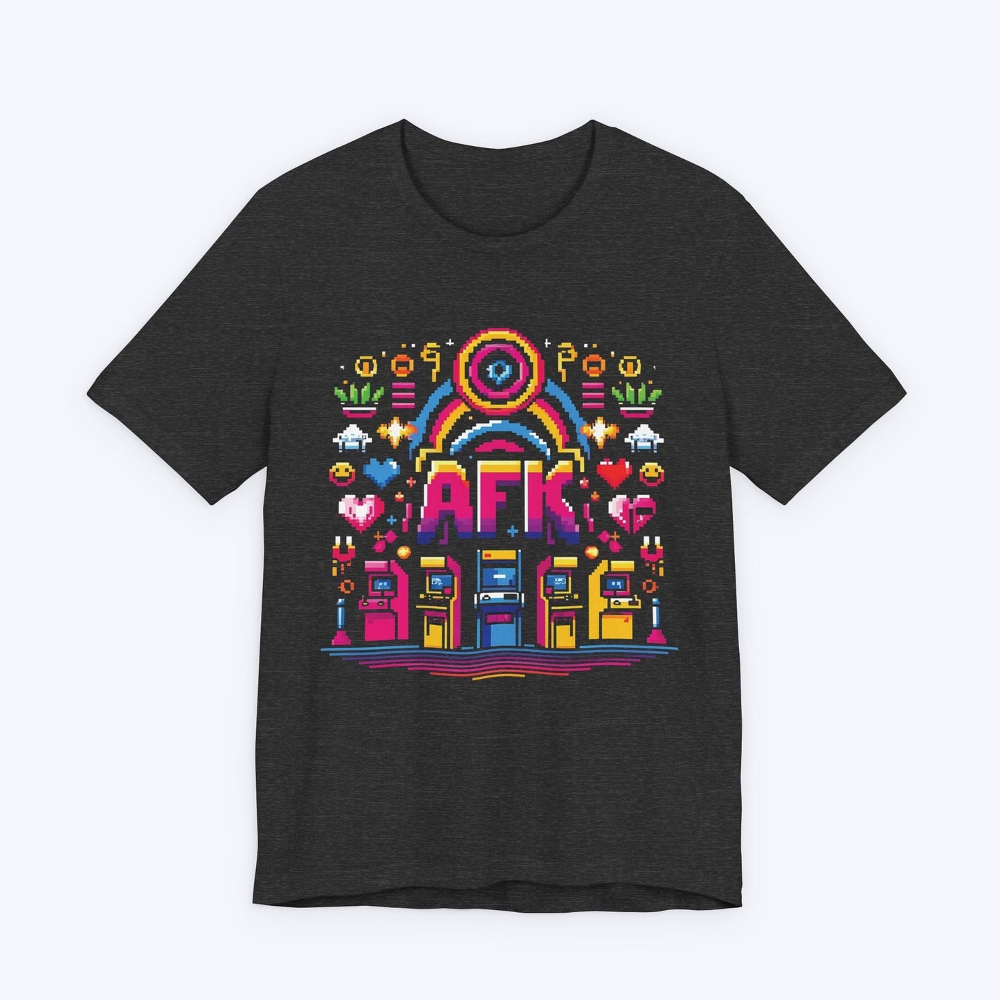 T-Shirt Dark Grey Heather / S AFK in Pixels T-shirt