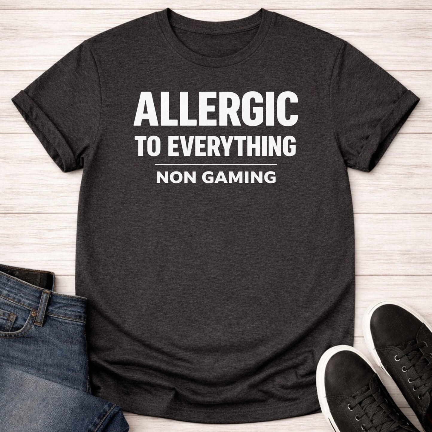 T-Shirt Dark Grey Heather / S Allergic to Everything T-shirt