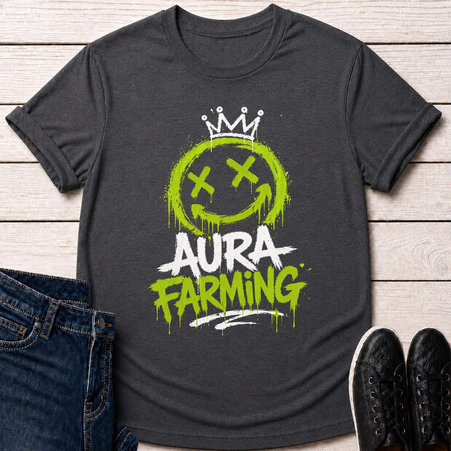 T-Shirt Dark Grey Heather / S Aura Crown T-shirt