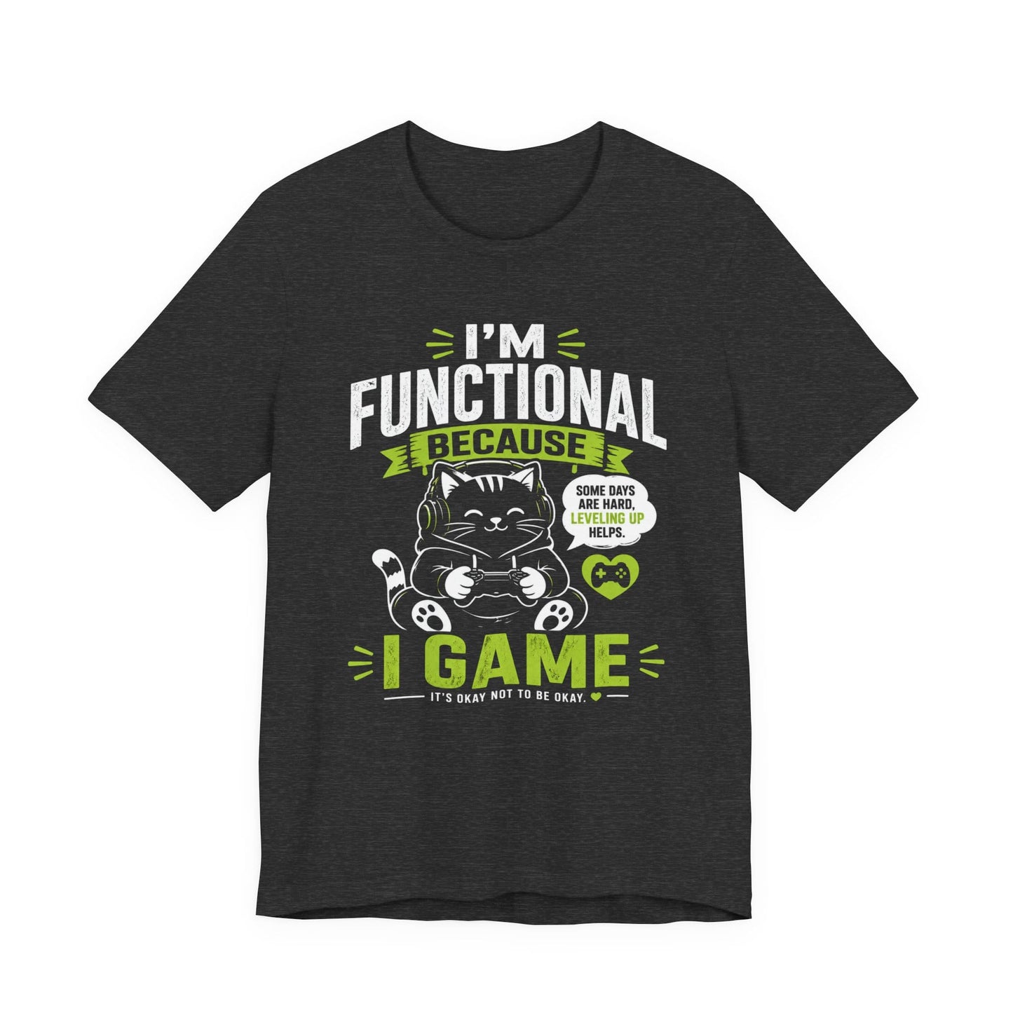 T-Shirt Dark Grey Heather / S Cat Gamer T-shirt