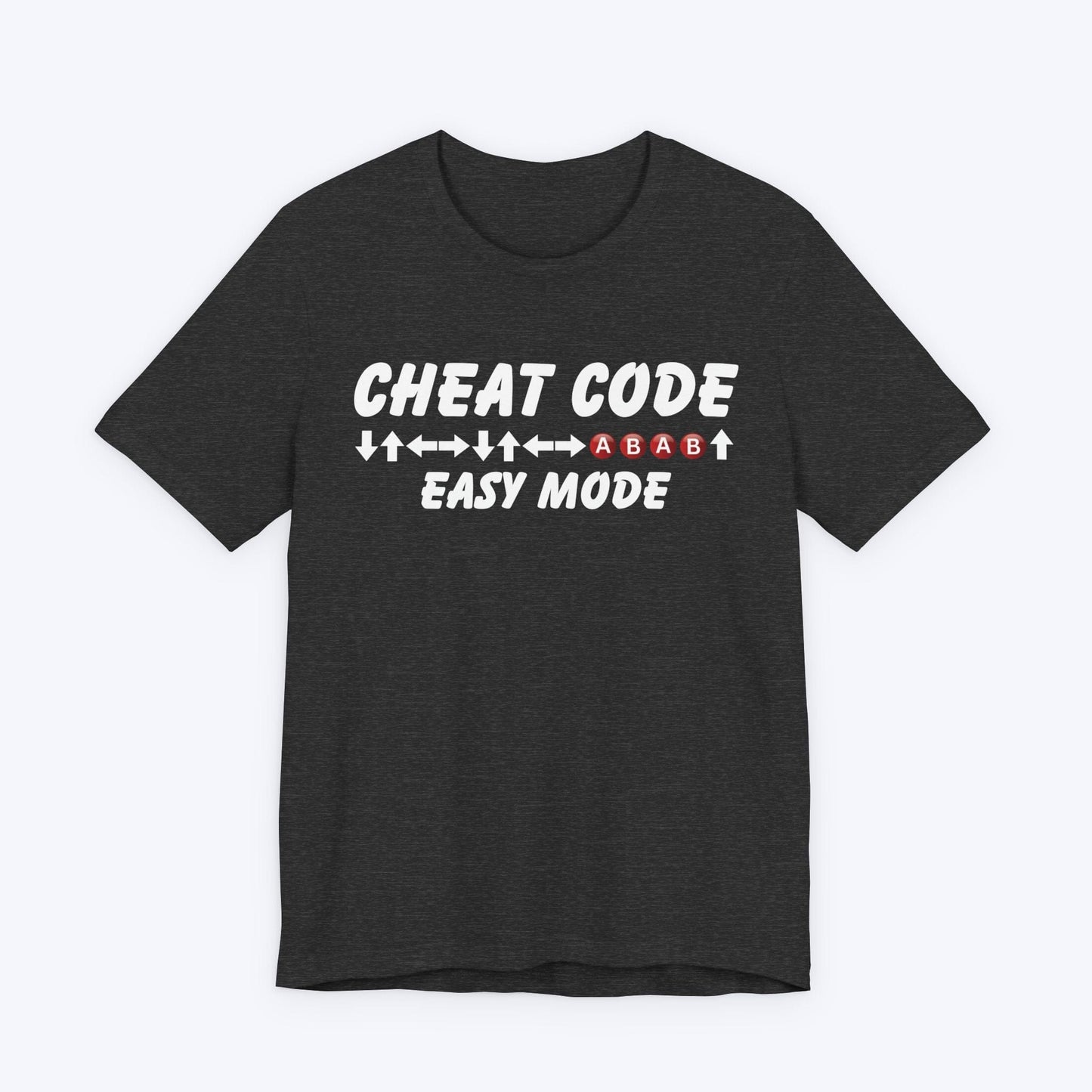 T-Shirt Dark Grey Heather / S Cheat Code (Easy Mode) Gaming T-shirt