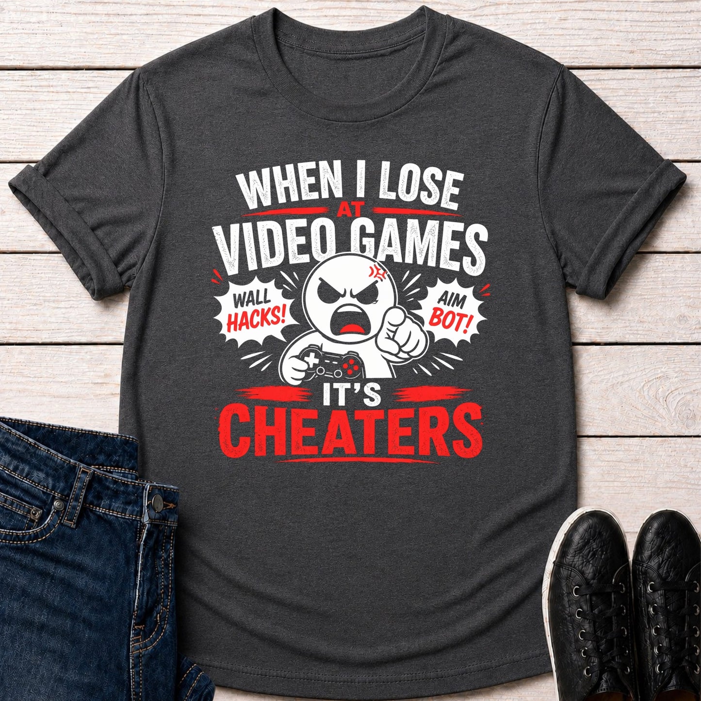 T-Shirt Dark Grey Heather / S Cheaters Rage T-shirt