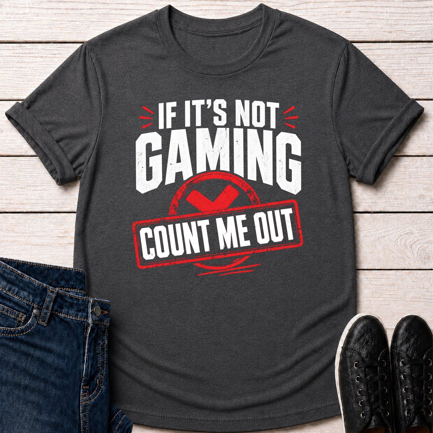 T-Shirt Dark Grey Heather / S Count Me Out T-shirt