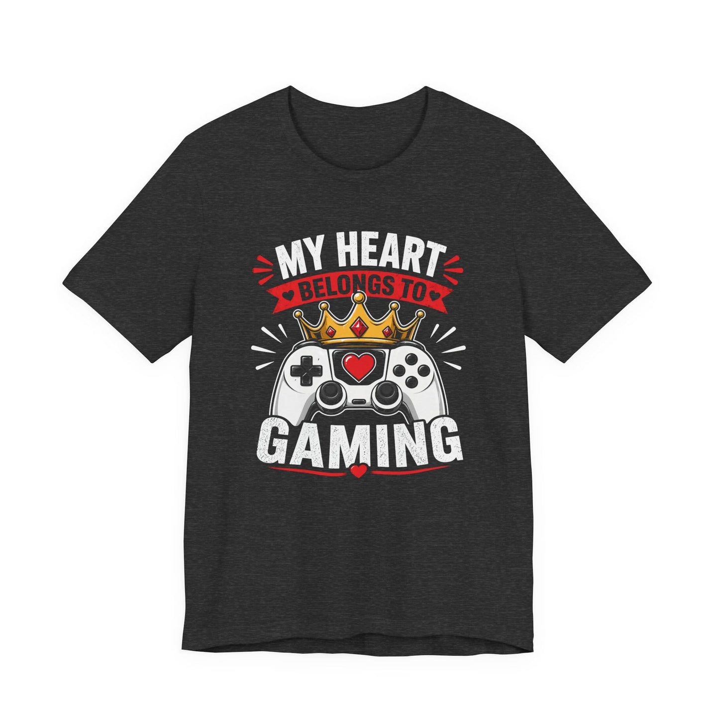 T-Shirt Dark Grey Heather / S Crowned Controller Love T-shirt