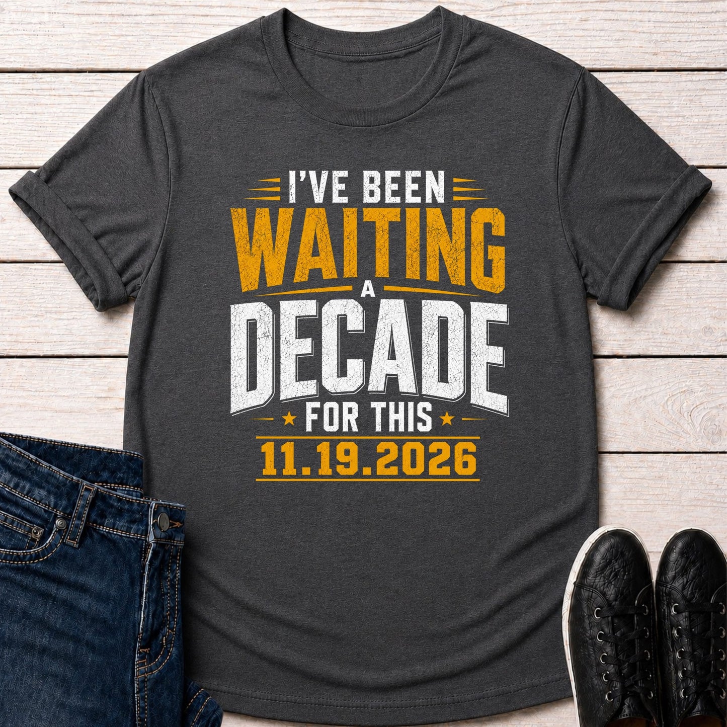 T-Shirt Dark Grey Heather / S Decade Wait T-Shirt