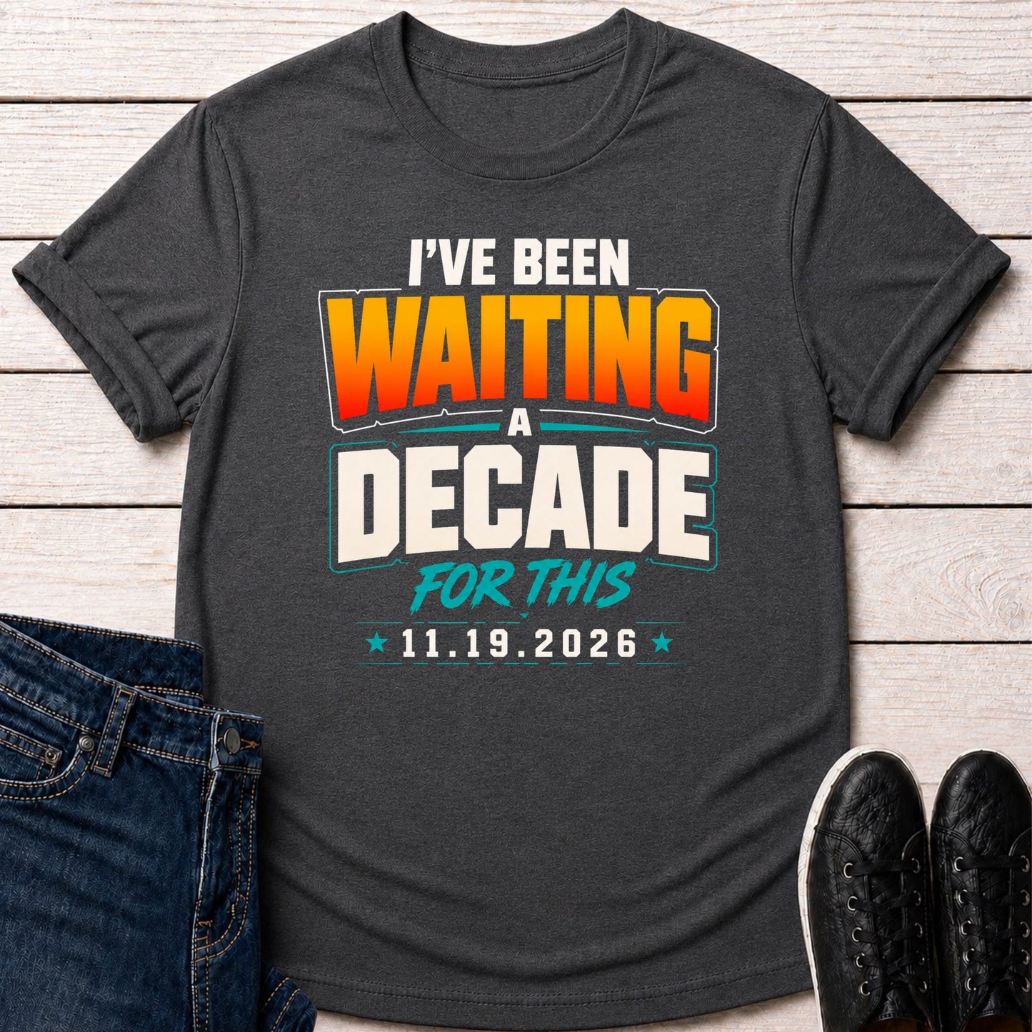 T-Shirt Dark Grey Heather / S Decade Waiting T-Shirt