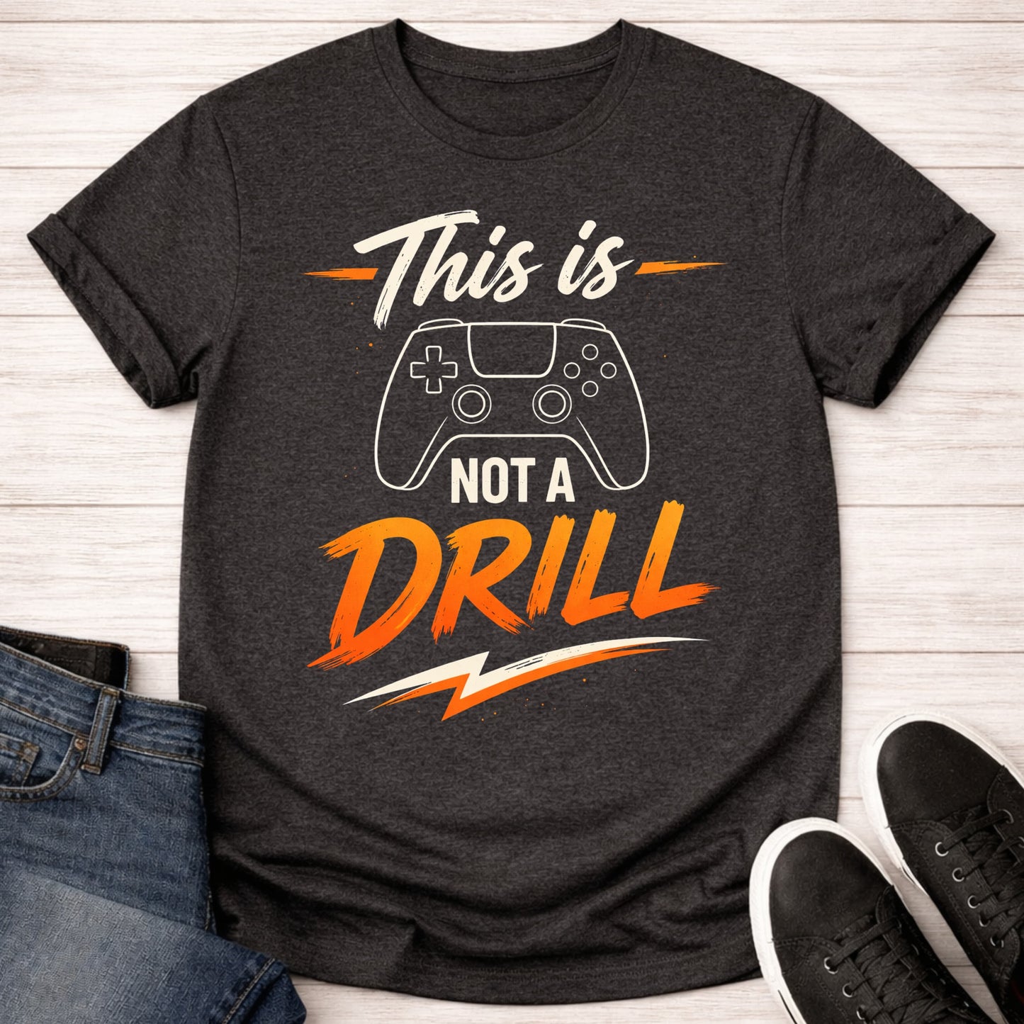 T-Shirt Dark Grey Heather / S Drill Free Gaming T-shirt