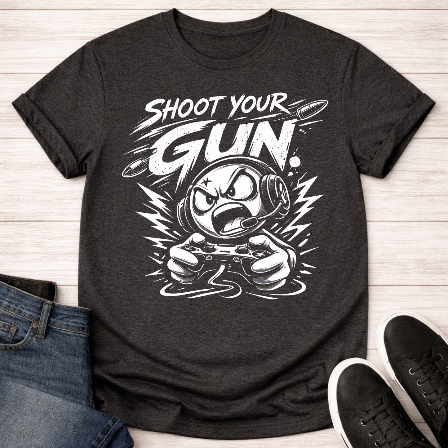 T-Shirt Dark Grey Heather / S Fire, Aim, Ready T-shirt