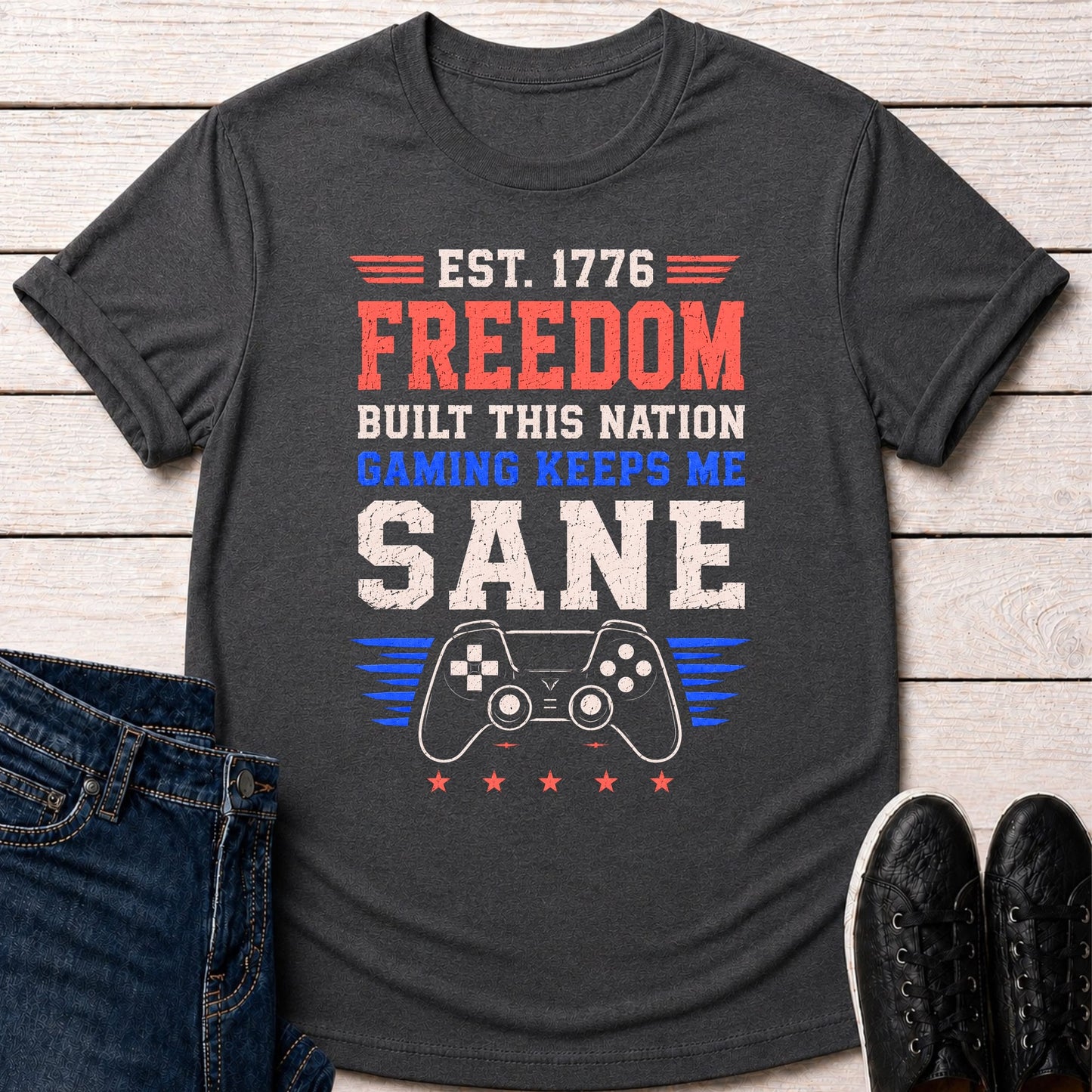 T-Shirt Dark Grey Heather / S Freedom + Sanity T-shirt