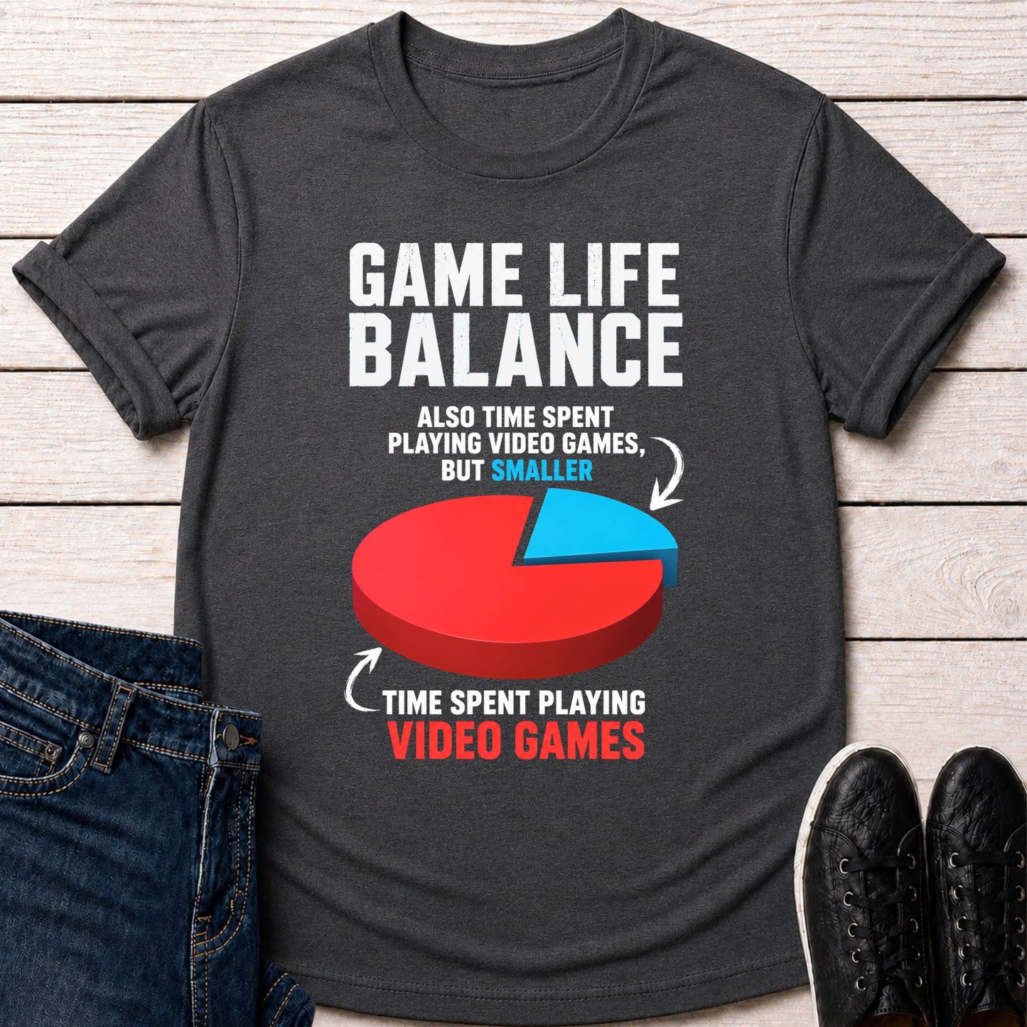 T-Shirt Dark Grey Heather / S Game Life Balance T-shirt