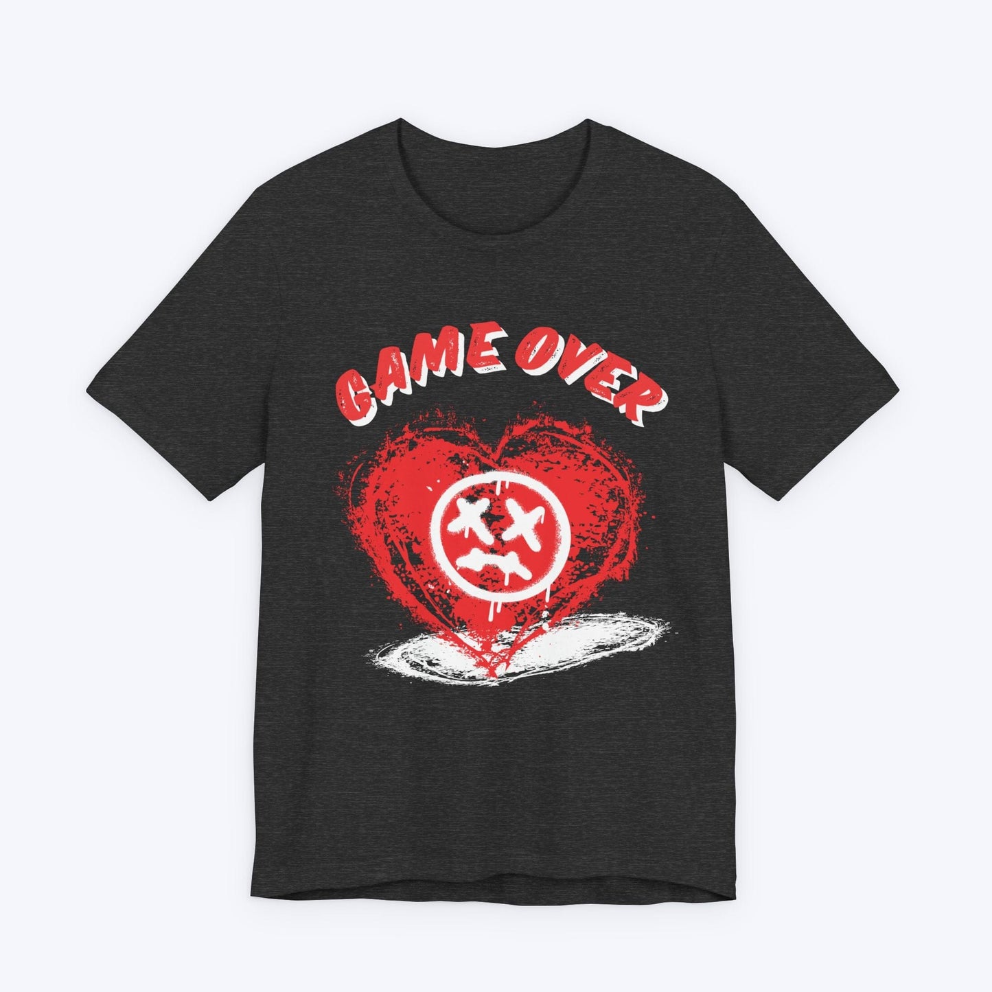 T-Shirt Dark Grey Heather / S Game Over:Sad Hearts T-shirt