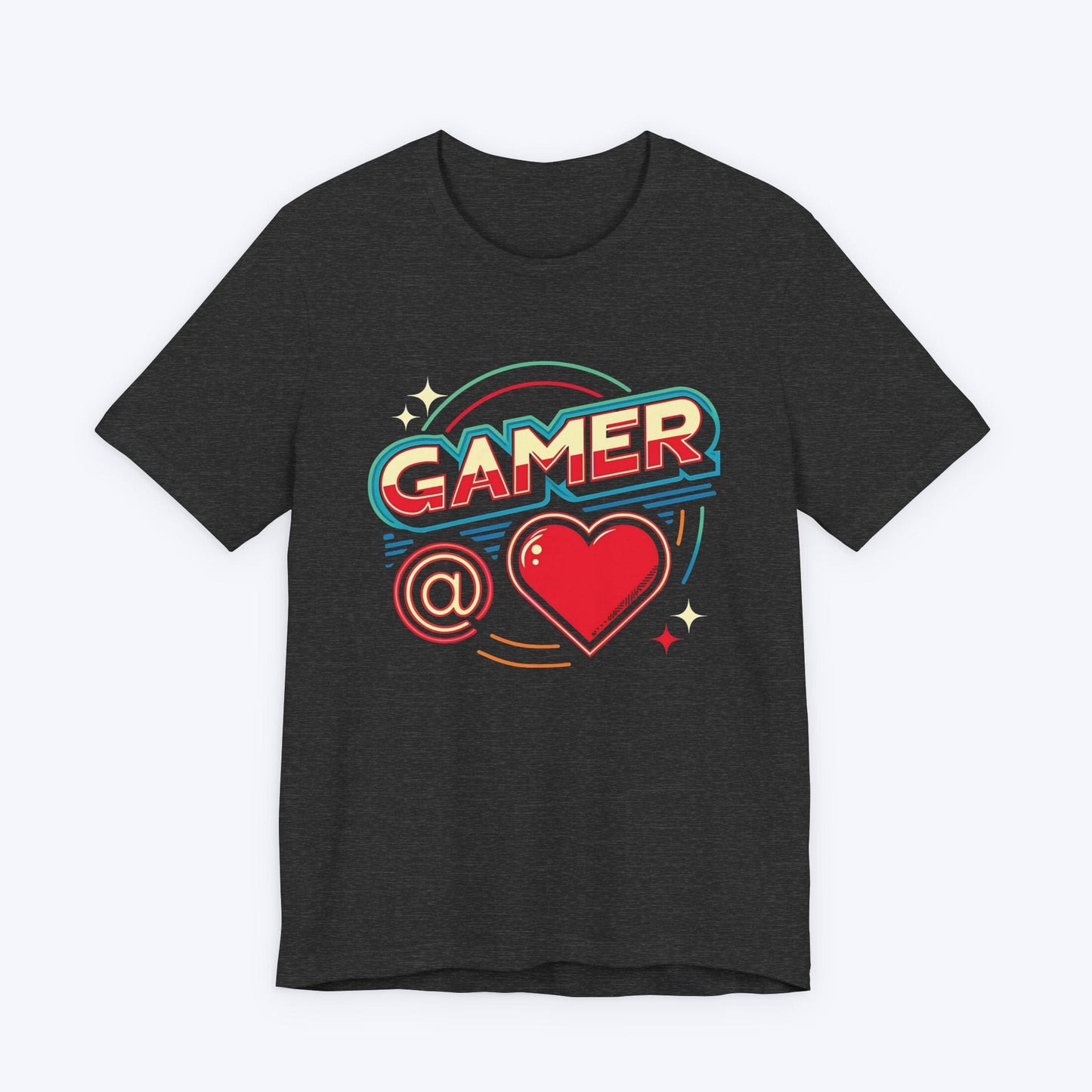 T-Shirt Dark Grey Heather / S Gamer at Heart - Retro T-shirt