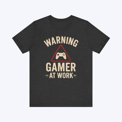 T-Shirt Dark Grey Heather / S Gamer at Work – Stay Back T-shirt