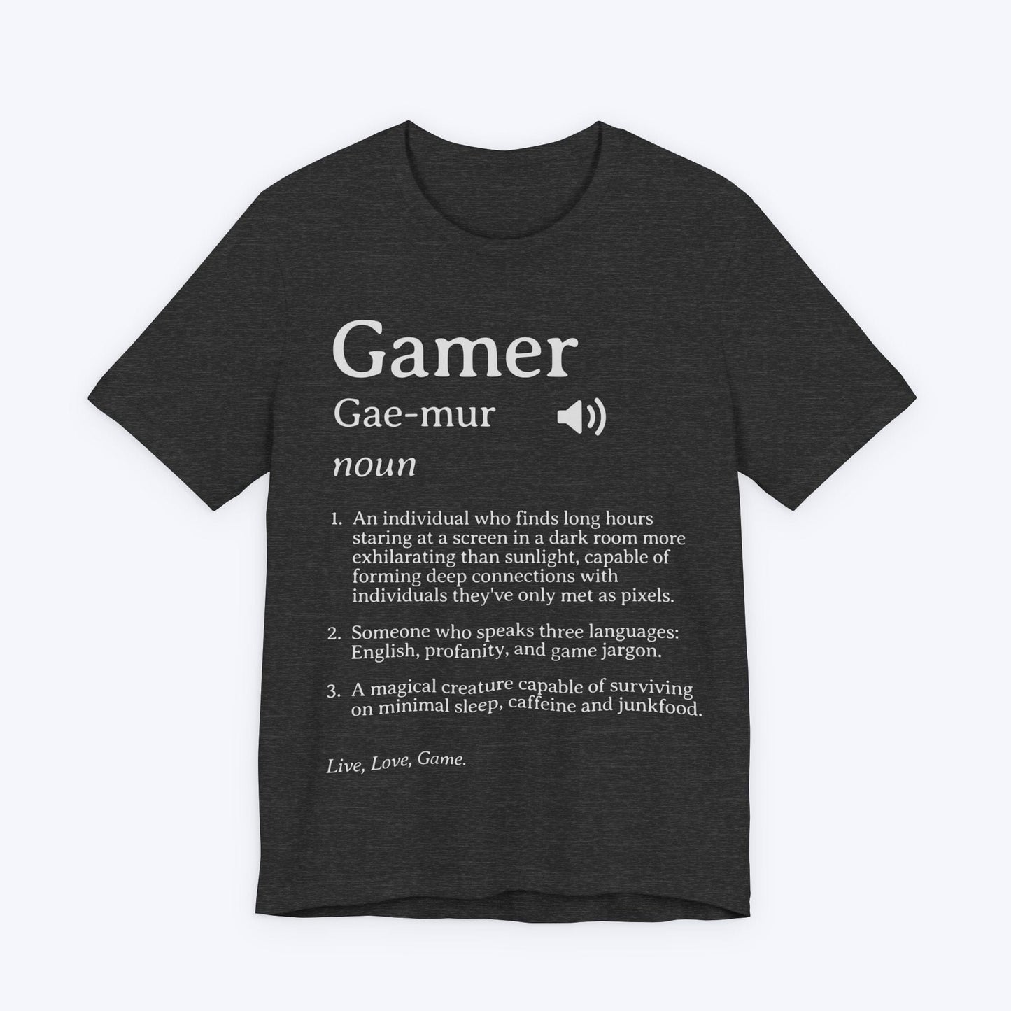 T-Shirt Dark Grey Heather / S Gamer (Definition) T-shirt