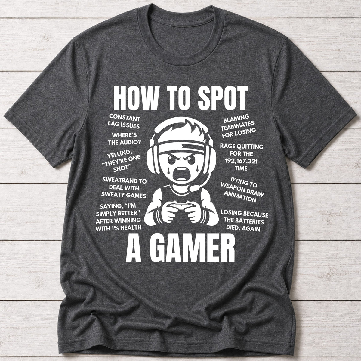 T-Shirt Dark Grey Heather / S Gamer Spotted T-shirt