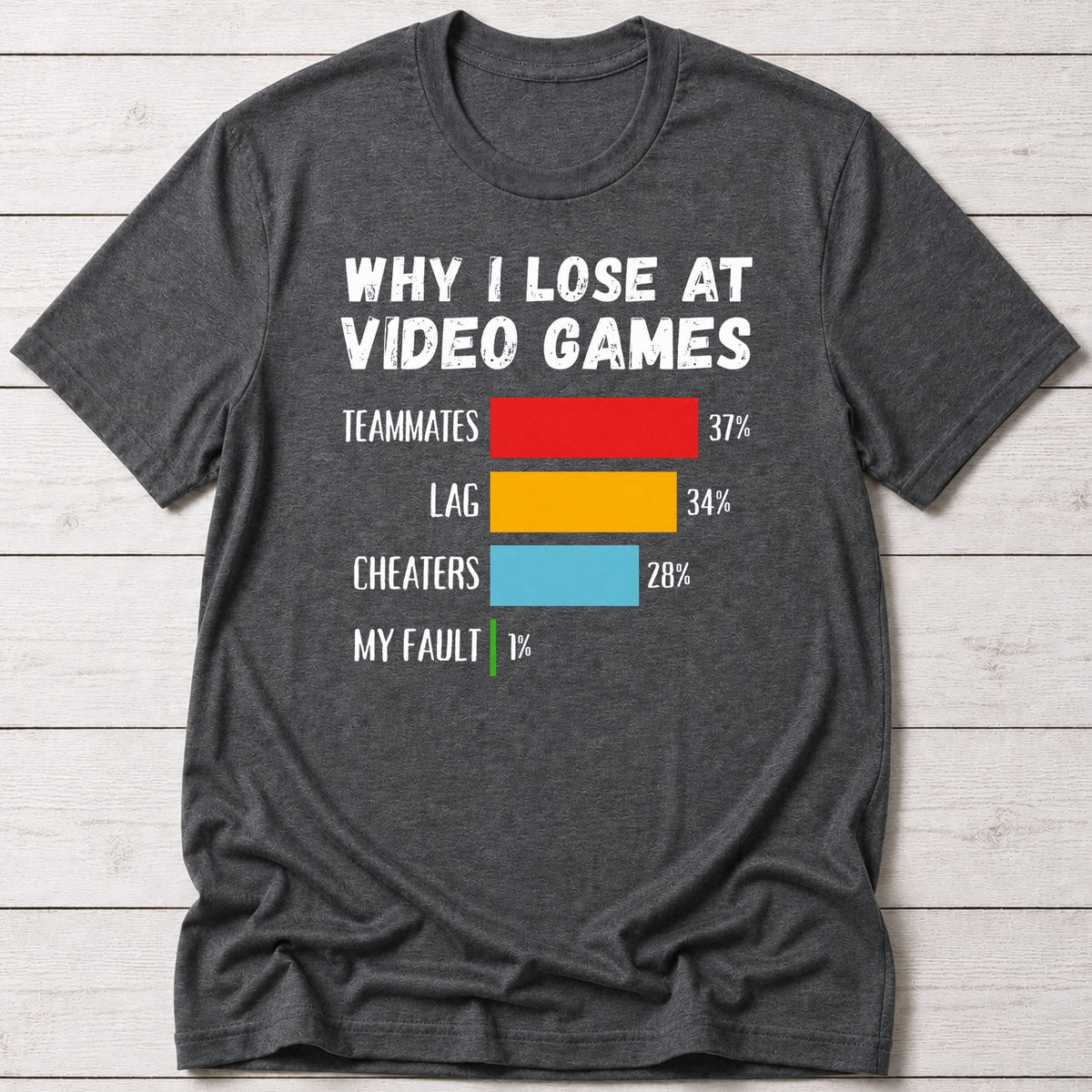 T-Shirt Dark Grey Heather / S Gaming Excuses T-shirt